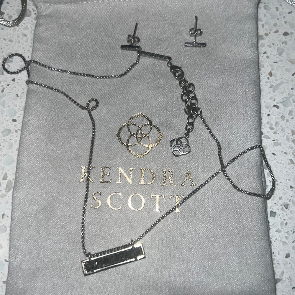 Kendra Scott Leanor Druzy necklace and earring set